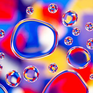 Preview wallpaper bubbles, colorful, blur, water