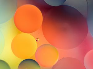 Preview wallpaper bubbles, colorful, gradient, water