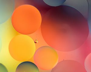 Preview wallpaper bubbles, colorful, gradient, water