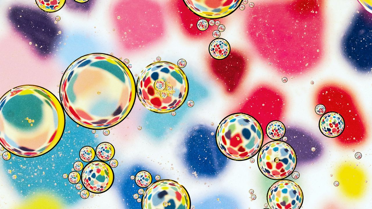 Wallpaper bubbles, colorful, water, blur