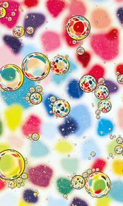 Preview wallpaper bubbles, colorful, water, blur