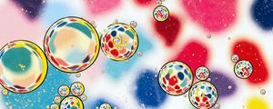 Preview wallpaper bubbles, colorful, water, blur