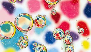 Preview wallpaper bubbles, colorful, water, blur