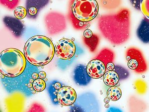 Preview wallpaper bubbles, colorful, water, blur