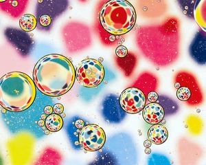 Preview wallpaper bubbles, colorful, water, blur