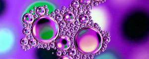 Preview wallpaper bubbles, drops, blur, water, multicolored