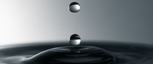 Preview wallpaper bubbles, drops, liquid, minimalism, macro, gray