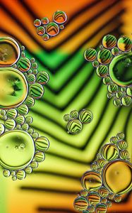 Preview wallpaper bubbles, drops, liquid, macro, colorful, reflection