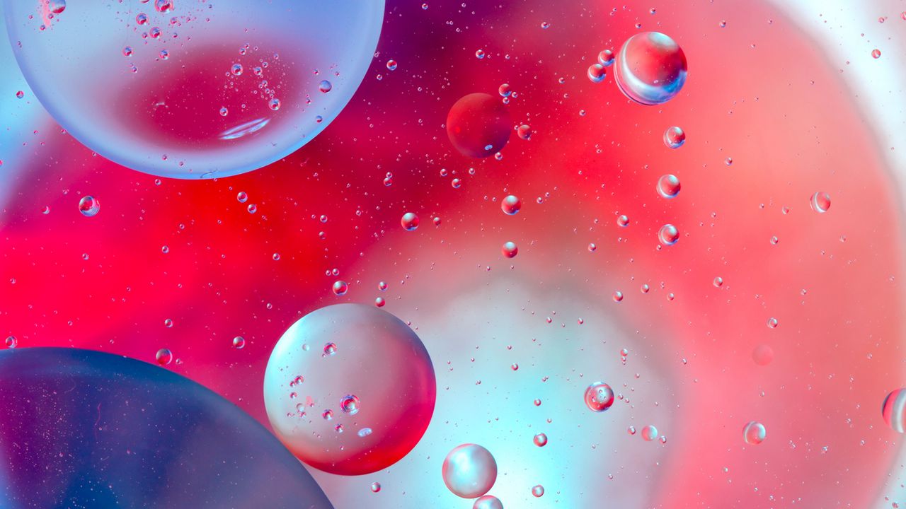 Wallpaper bubbles, drops, surface, matt