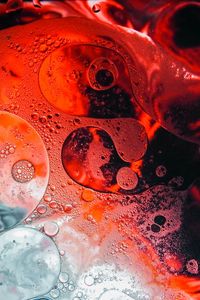 Preview wallpaper bubbles, foam, red, water