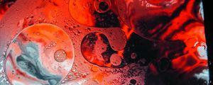 Preview wallpaper bubbles, foam, red, water