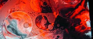 Preview wallpaper bubbles, foam, red, water