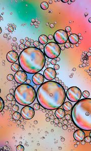 Preview wallpaper bubbles, gradient, colorful, abstraction, water