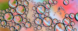 Preview wallpaper bubbles, gradient, colorful, abstraction, water