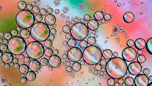 Preview wallpaper bubbles, gradient, colorful, abstraction, water