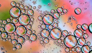 Preview wallpaper bubbles, gradient, colorful, abstraction, water