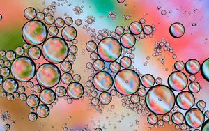 Preview wallpaper bubbles, gradient, colorful, abstraction, water