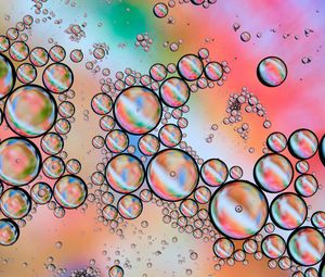 Preview wallpaper bubbles, gradient, colorful, abstraction, water