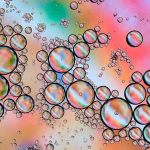 Preview wallpaper bubbles, gradient, colorful, abstraction, water