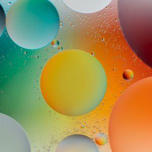 Preview wallpaper bubbles, gradient, multicolored, abstraction