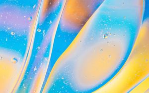 Preview wallpaper bubbles, gradient, shape, surface, yellow, blue