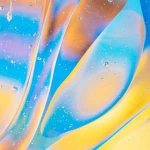 Preview wallpaper bubbles, gradient, shape, surface, yellow, blue