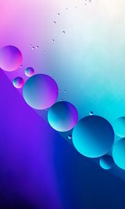 Preview wallpaper bubbles, gradient, water, diagonal, blue