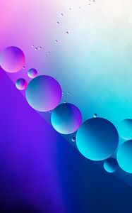 Preview wallpaper bubbles, gradient, water, diagonal, blue