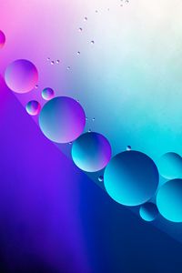 Preview wallpaper bubbles, gradient, water, diagonal, blue