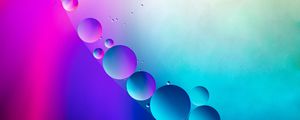 Preview wallpaper bubbles, gradient, water, diagonal, blue