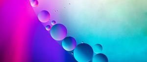 Preview wallpaper bubbles, gradient, water, diagonal, blue