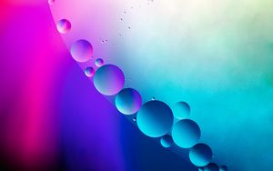 Preview wallpaper bubbles, gradient, water, diagonal, blue