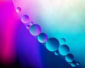 Preview wallpaper bubbles, gradient, water, diagonal, blue