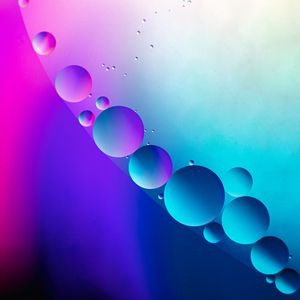 Preview wallpaper bubbles, gradient, water, diagonal, blue