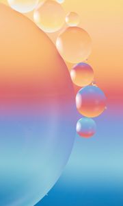 Preview wallpaper bubbles, gradient, water, blue, pink