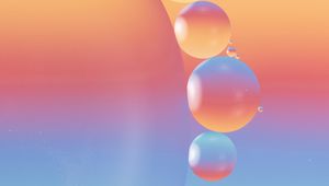 Preview wallpaper bubbles, gradient, water, blue, pink