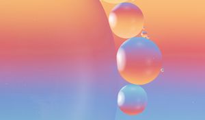 Preview wallpaper bubbles, gradient, water, blue, pink