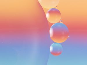 Preview wallpaper bubbles, gradient, water, blue, pink