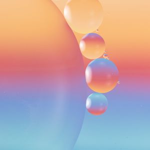 Preview wallpaper bubbles, gradient, water, blue, pink