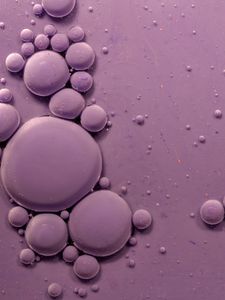 Preview wallpaper bubbles, ink, purple