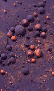 Preview wallpaper bubbles, ink, purple, abstraction