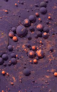 Preview wallpaper bubbles, ink, purple, abstraction