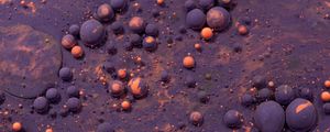 Preview wallpaper bubbles, ink, purple, abstraction