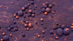 Preview wallpaper bubbles, ink, purple, abstraction