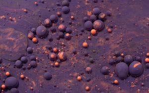 Preview wallpaper bubbles, ink, purple, abstraction