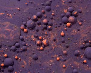 Preview wallpaper bubbles, ink, purple, abstraction