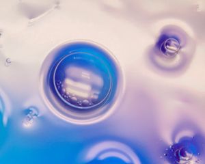 Preview wallpaper bubbles, liquid, circles, macro, blue