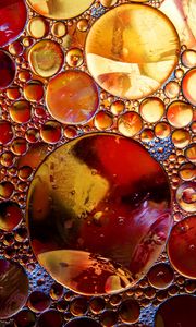 Preview wallpaper bubbles, liquid, circles, macro, close-up