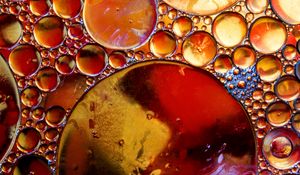 Preview wallpaper bubbles, liquid, circles, macro, close-up