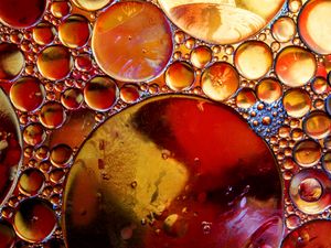 Preview wallpaper bubbles, liquid, circles, macro, close-up